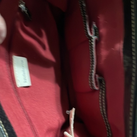 Donating 💛Liz Claiborne black crocdile hand bag - Picture 8 of 14